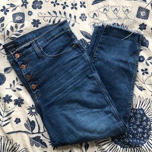 J. Crew High Waisted Button Up Jeans